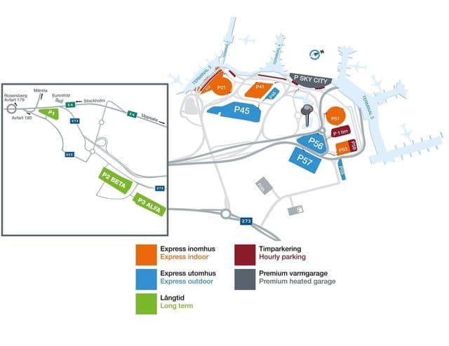 Stockholm airport terminal map