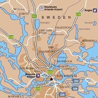 Stockholm airports map