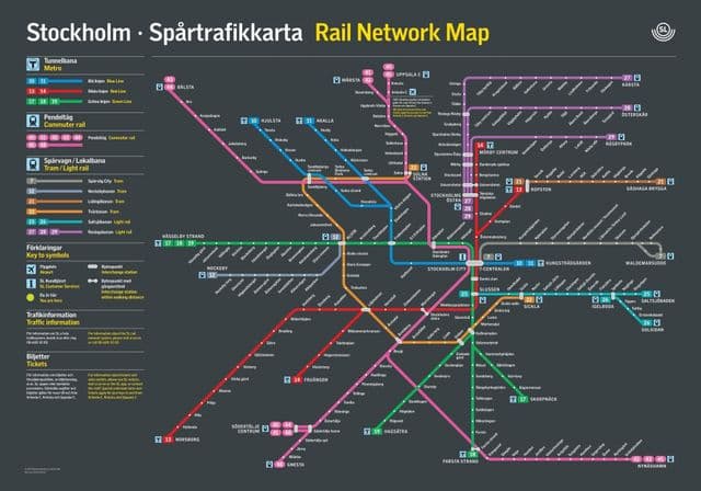 Stockholm transportation map
